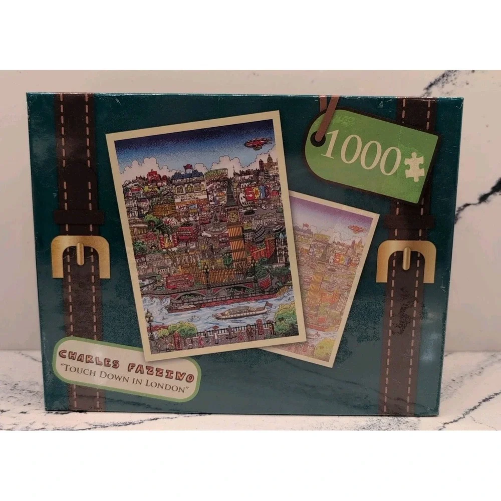 Charles Fazzino Jigsaw Puzzles 1000 Piece Touch Down In London‎ NEW